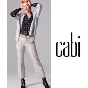 Cabi Tick Tock Striped Wide Leg Crop Pants Size: 6